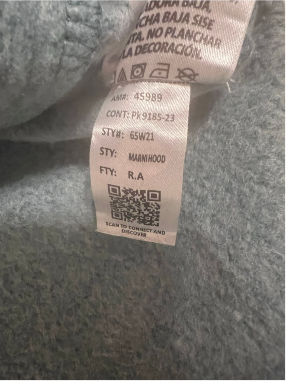 Women's Royce Washed Teal Hoodie Sweatshirt Size L - Picture 4 of 9